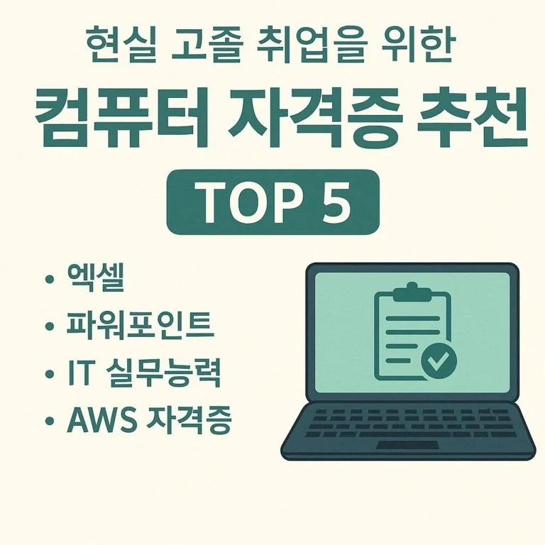 고졸취업 컴퓨터자격증 대표 이미지